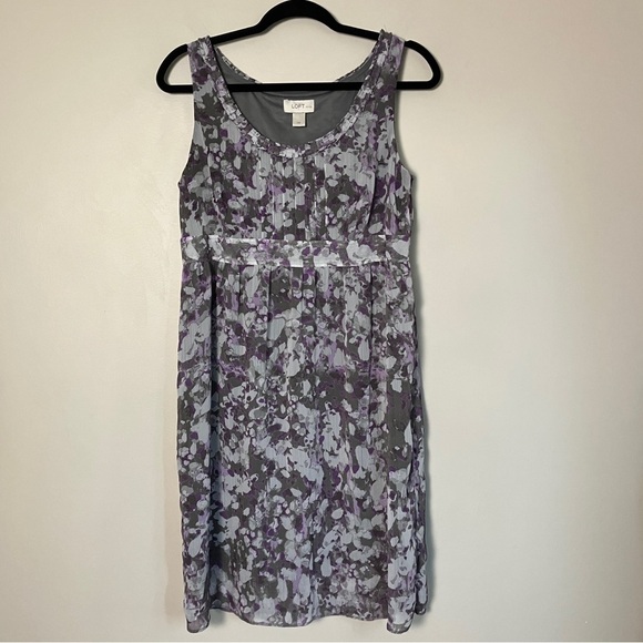 LOFT Dresses & Skirts - LOFT Dress sheer Sleeveless Floral Print women’s size 10P petites